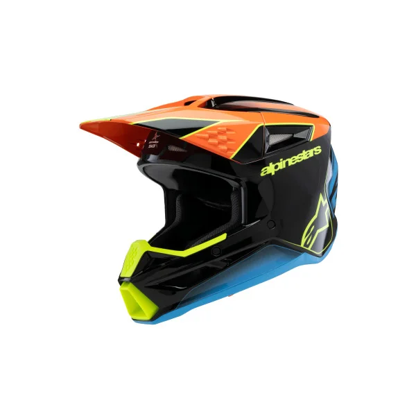 Casco Alpinestars Sm3 Infantil Fray Negro Naranja Amarillo Brillo  |8301725-1455
