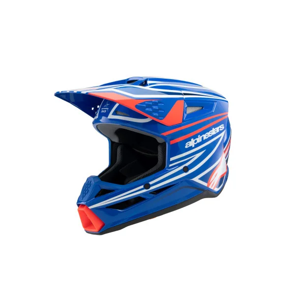 Casco Alpinestars Sm3 Infantil Wurx Azul Rojo Blanco Negro Brillo |8302125-7312|