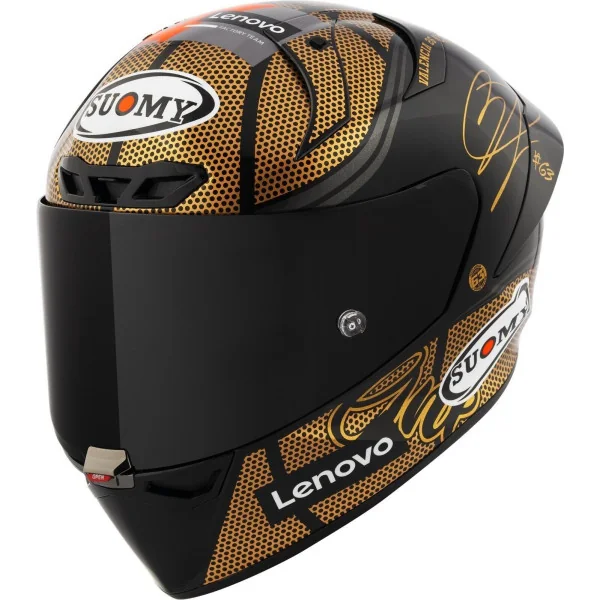 Casco Suomy S1-XR Gp Pecco World Champion 2023 Edición Limitada Dorado