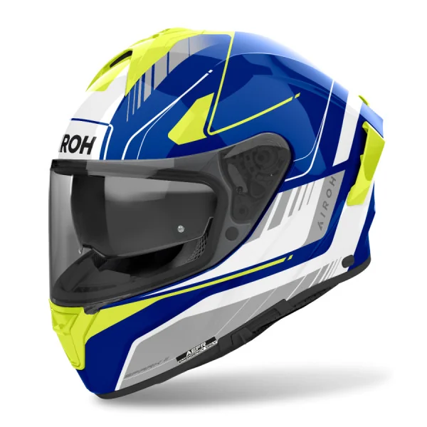 Casco Airoh Spark 2 Chrono Azul Amarillo Brillo |SP2C18|