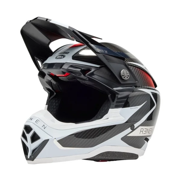 Casco Bell Moto10 Spherical Mips Fasthouse Renen Raycon Negro Blanco Mate Brillo