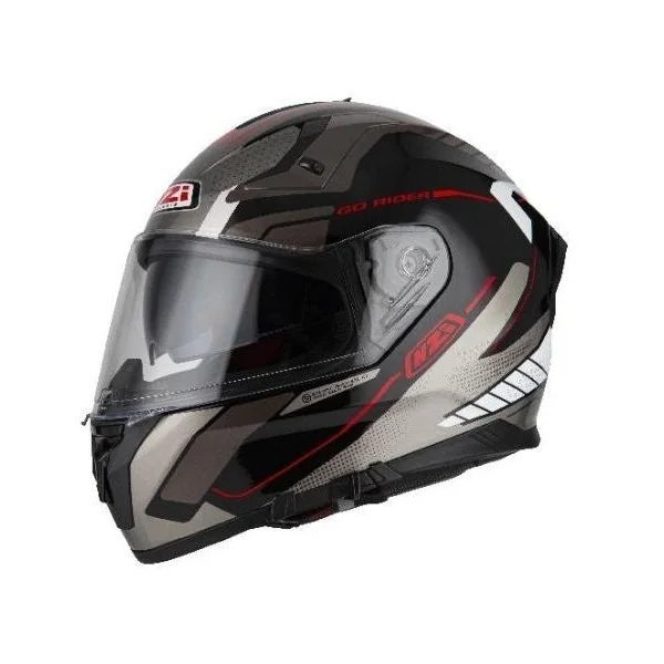 Casco Nzi Go Rider Motion Negro Antracita Blanco Brillo |150336A413|