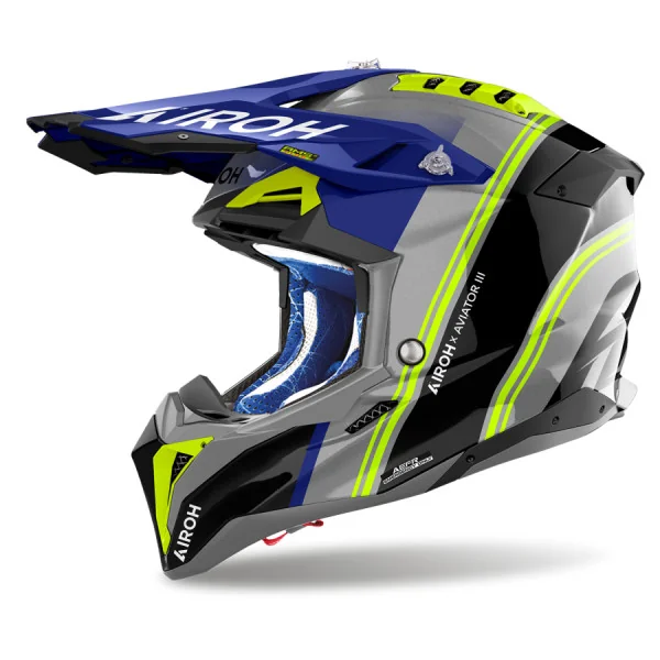 Casco Airoh Aviator 3 Hima Azul Brillo |AV3H18|