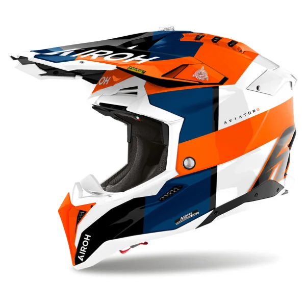 Casco Airoh Aviator 3 Monarch Naranja Brillo |AV3M32|