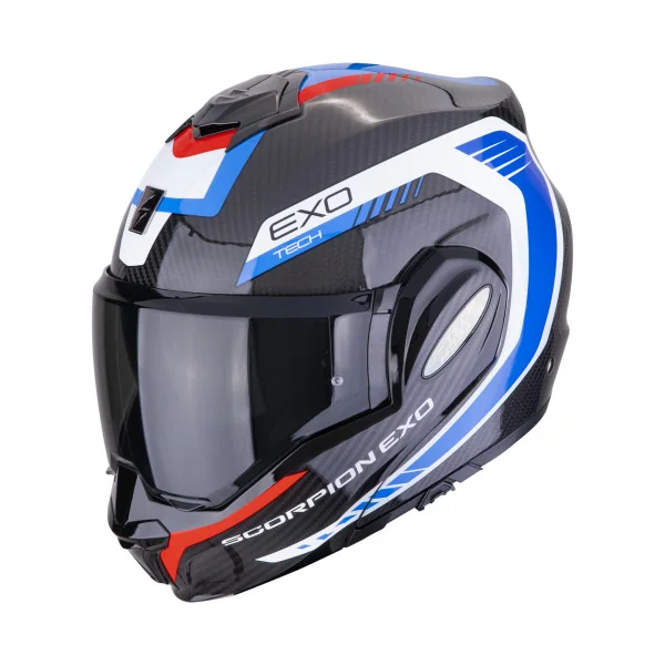 Casco Scorpion Exo-Tech Evo Carbon Cosy Negro Azul Rojo |118-475-296|
