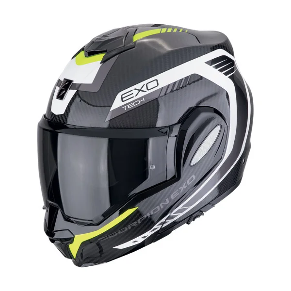 Casco Scorpion Exo-Tech Evo Carbon Cosy Negro Amarillo Fluor |118-475-141|