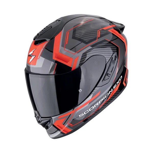 Casco Scorpion Exo-1400 Evo II Air Linart Negro Rojo |140-489-24|