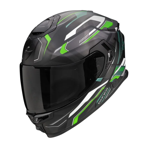 Casco Scorpion Exo-Gt Sp Air Augusta Negro Mate Gris Verde |150-465-341|