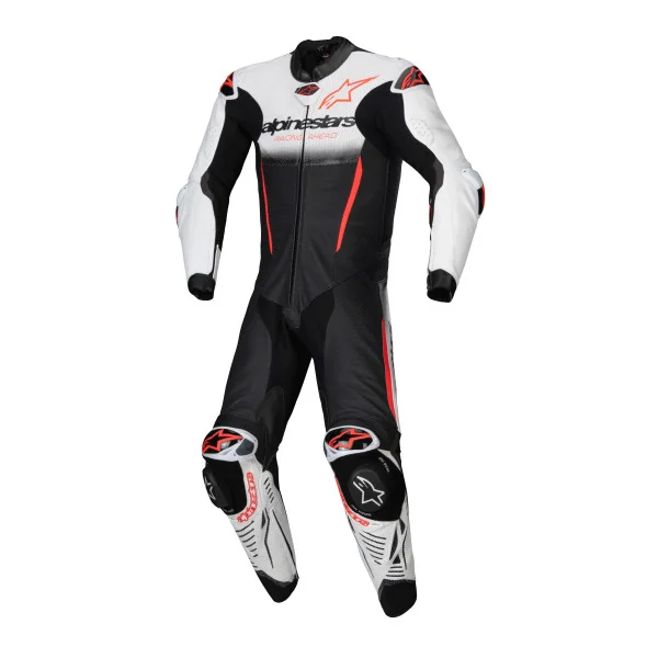 Mono Alpinestars Gp-R7 1Pc Leather Blanco Negro Rojo Fluor |3150125-233|
