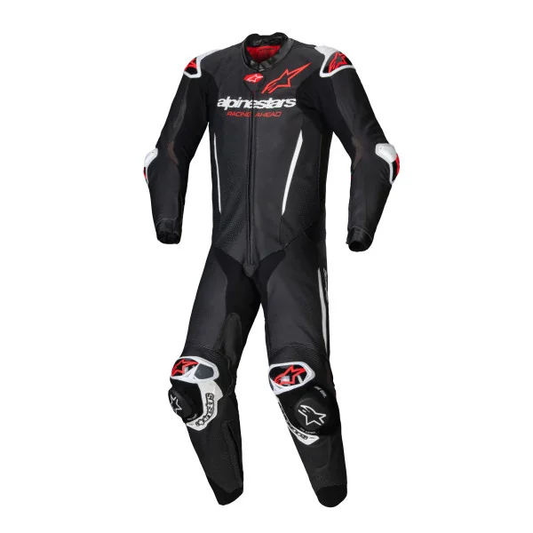 Mono Alpinestars Gp-R7 1Pc Leather Negro Blanco Rojo Fluor |3150125-1231|