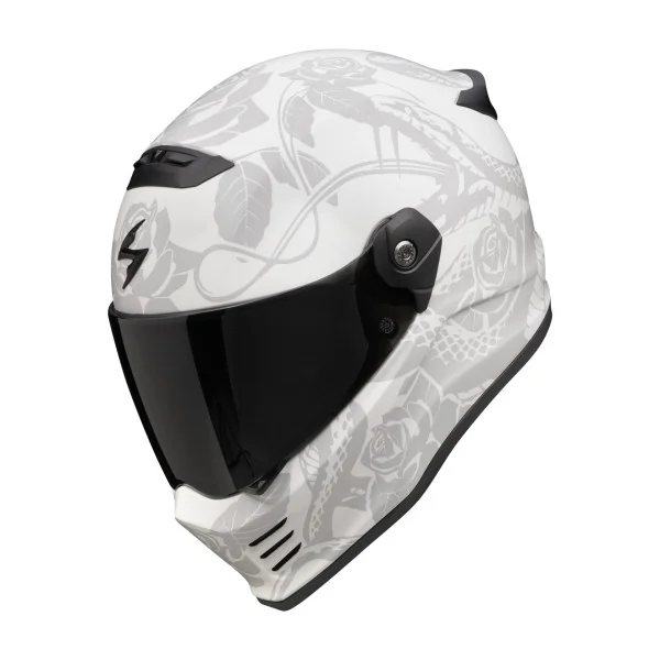 Casco Scorpion Covert Fx Dragon Mate Gris Claro Plata |186-470-344|