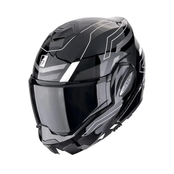 Casco Scorpion Exo-Tech Evo Conquer Negro Blanco |118-487-55|
