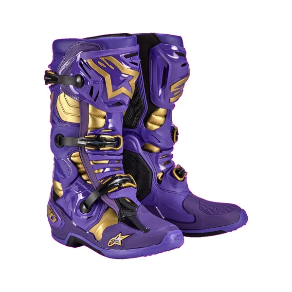 Botas Alpinestars Tech 10 Champ Le Violeta Dorado Negro |2010020-373|