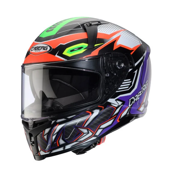 Casco Caberg Avalon X Gurkha Negro Mate Naranja Verde Morado |C2QL60P2|