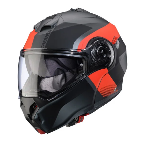 Casco Caberg Duke Evo Indy Metal Mate Rojo Fluor Negro |C0KD60L2|
