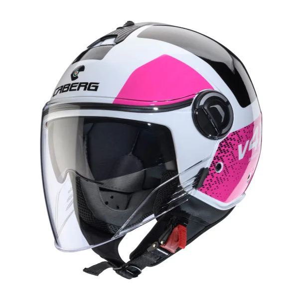 Casco Caberg Riviera V4X Alpha Blanco Fucsia Negro |C6HE60O8|