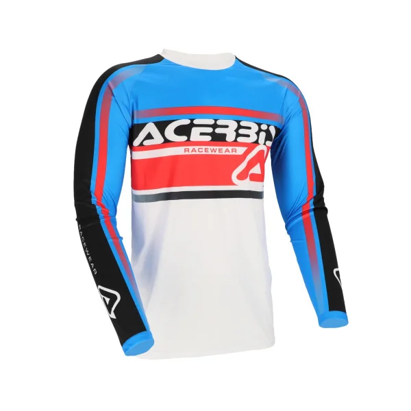 Camiseta Acerbis Mx Linear Lugo Blanco Azul |0026049.232|