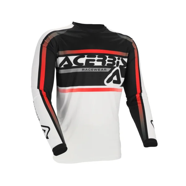 Camiseta Acerbis Mx Linear Lugo Blanco Negro |0026049.237|