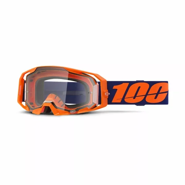 Máscara 100% Armatic Azul Naranja Lente Transparente