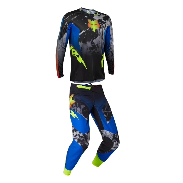 Traje Fox 360 Dkay Negro Azul Amarillo