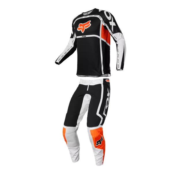Traje Fox 360 Dvide Negro Blanco Naranja