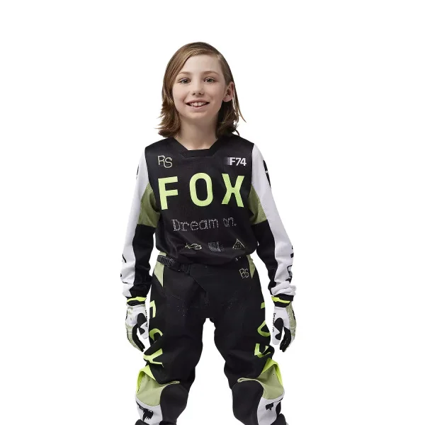 Traje Fox Infantil 180 Race Spec Verde Palido