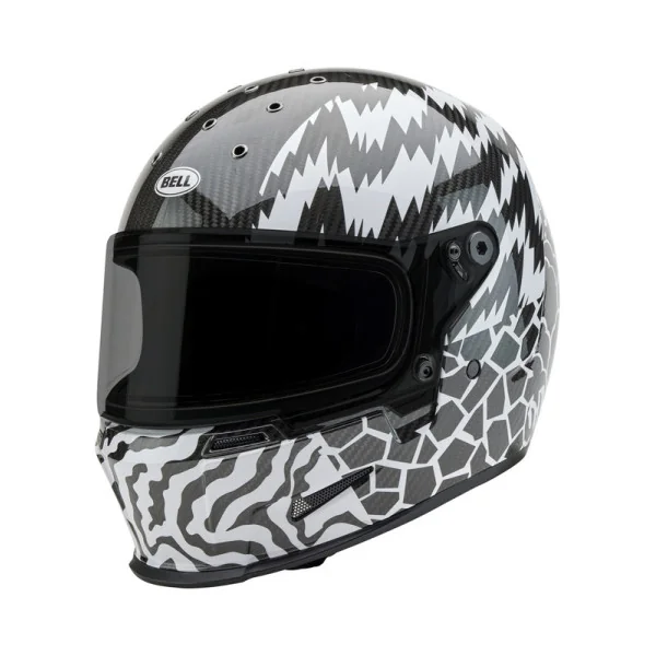 Casco Bell Eliminator Carbon Deathspray Negro Brillo Blanco |8009261001|