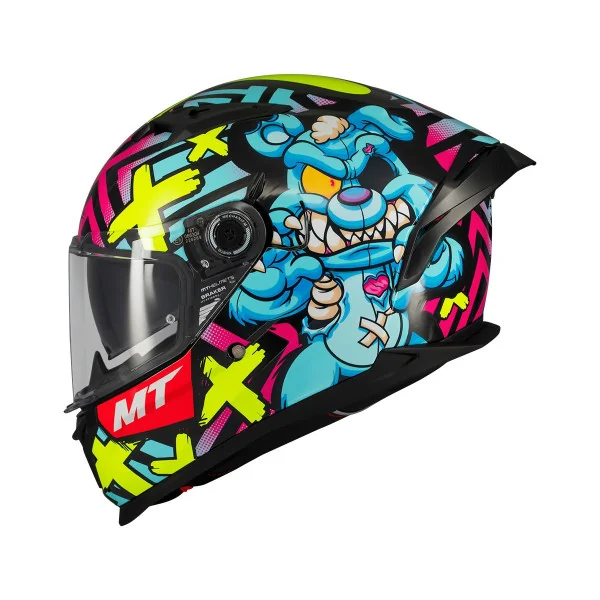 Casco Mt Braker Sv Crazy Teddy B7 Negro Rosa Azul Brillo |1346C47171|