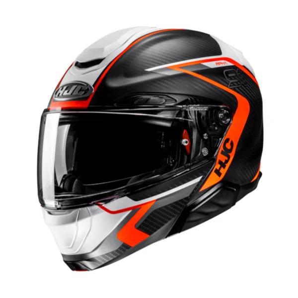 Casco Hjc Rpha91 Carbon Lagos Negro Blanco Naranja |14817606|
