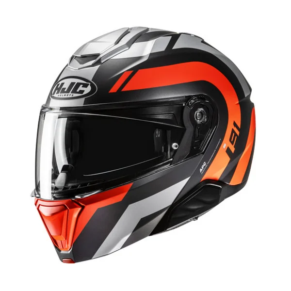 Casco Hjc I91 Arven Negro Gris Naranja |15477606|
