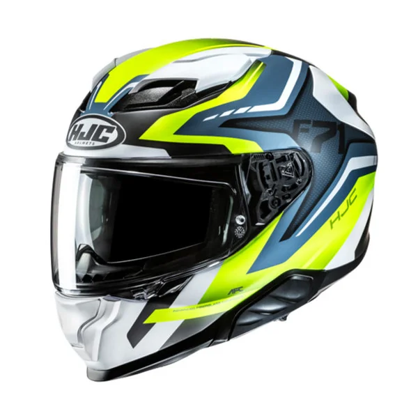 Casco Hjc F71 Fes Blanco Amarillo Azul |15927306|