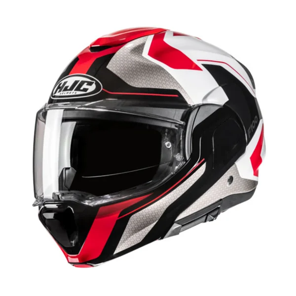 Casco Hjc F100 Bios Blanco Rojo Negro |18940106|