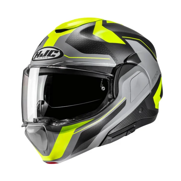 Casco Hjc F100 Bios Gris Amarillo Fluor |18947306|