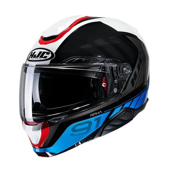 Casco Hjc Rpha91 Rafino Negro Blanco Azul |14752105|