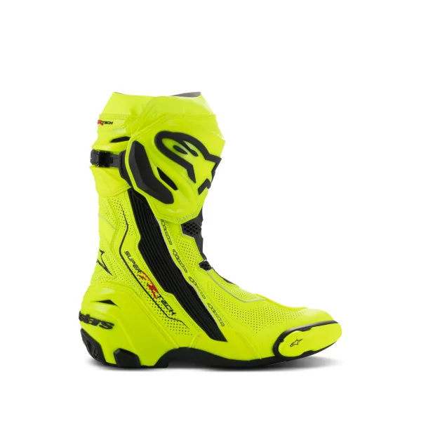Botas Alpinestars Supertech R Vented Amarillo Fluor Negro |2220121-551|