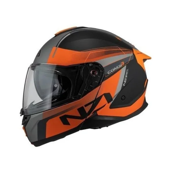 Casco Nzi Combi 3 Duo Daily Negro Antracita Naranja Mate
