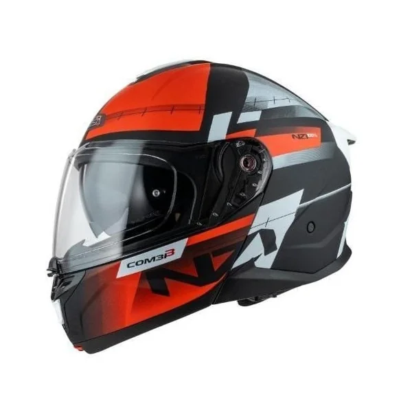 Casco Nzi Combi 3 Duo Metric Negro Rojo Blanco Mate