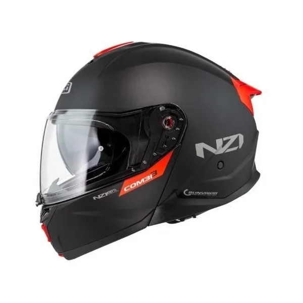 Casco Nzi Combi 3 Duo Solid Negro Rojo Mate |150374A011|