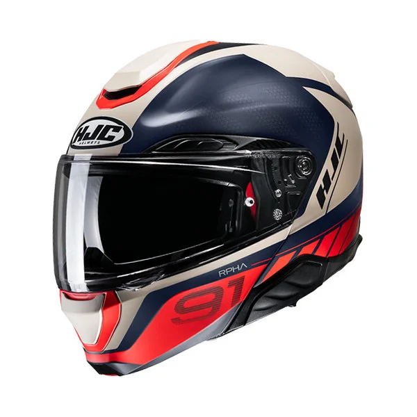Casco Hjc Rpha91 Rafino Crema Azul Rojo |14757105|