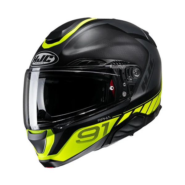 Casco Hjc Rpha91 Rafino Negro Amarillo Fluor |14757305|