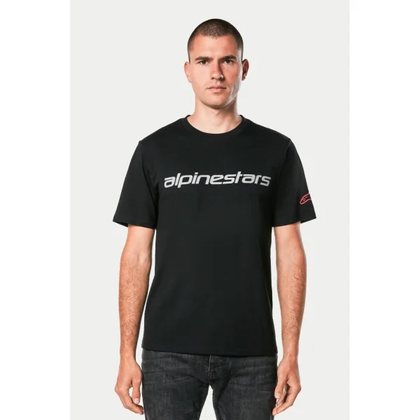 Camiseta Alpinestars Linear Wordmark 2.0 Csf Negro Gris Rojo |1214-73110-113|