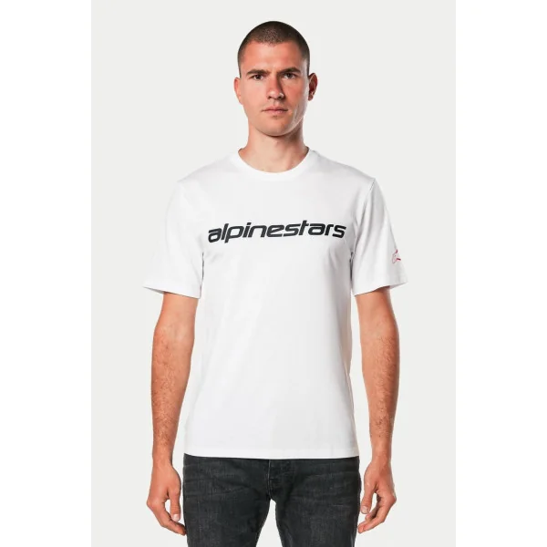 Camiseta Alpinestars Linear Wordmark 2.0 Csf Blanco Rojo Negro |1214-73110-231|