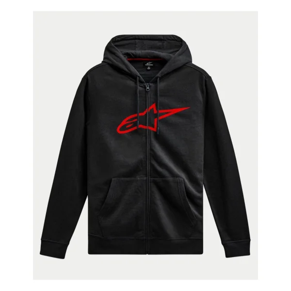 Sudadera Alpinestars Ageless Zip V3 Negro Rojo |1244-51490-1030|