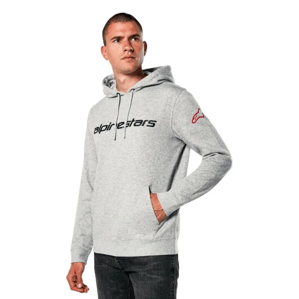 Sudadera Alpinestars Linear Wordmark V3 Gris Rojo Negro |1244-52040-1131|