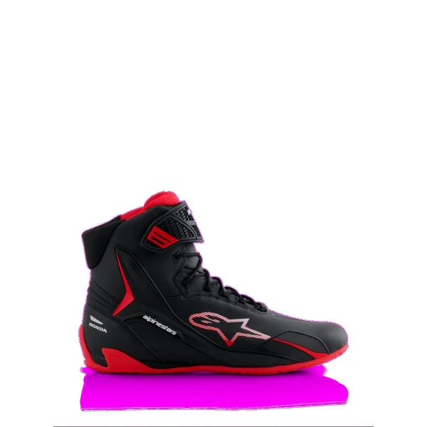 Zapatillas Alpinestars Faster-4 Honda Negro Rojo |2510825-13|