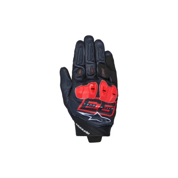 Guantes Alpinestars Mm93 Spx 1 Negro Rojo Brillo Blanco |3570325-1342|
