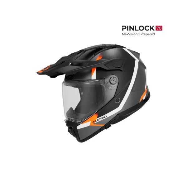 Casco Acerbis Attack Negro Naranja Fluor |0026630.446|