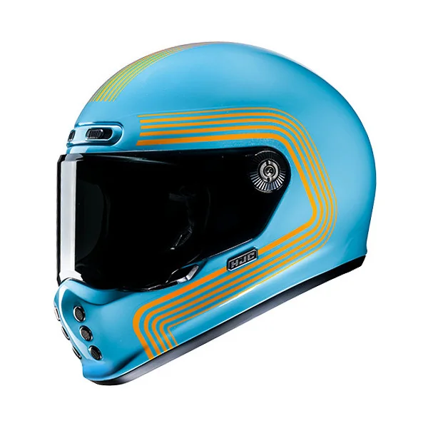 Casco Hjc V10 Foni Azul Naranja |10432706|