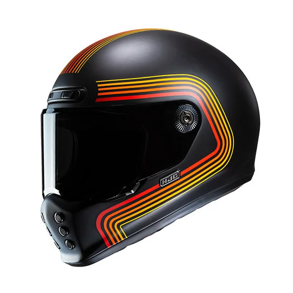 Casco Hjc V10 Foni Negro Rojo Naranja |10437106|