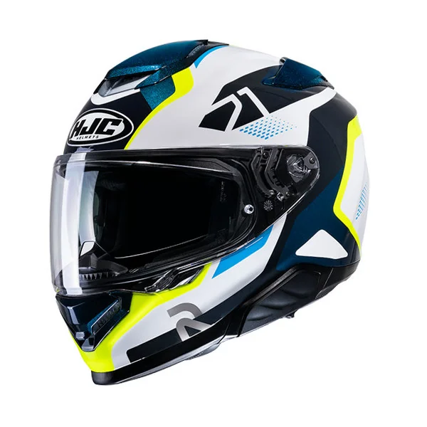 Casco Hjc Rpha 71 Hapel Blanco Negro Azul Amarillo |12620306|